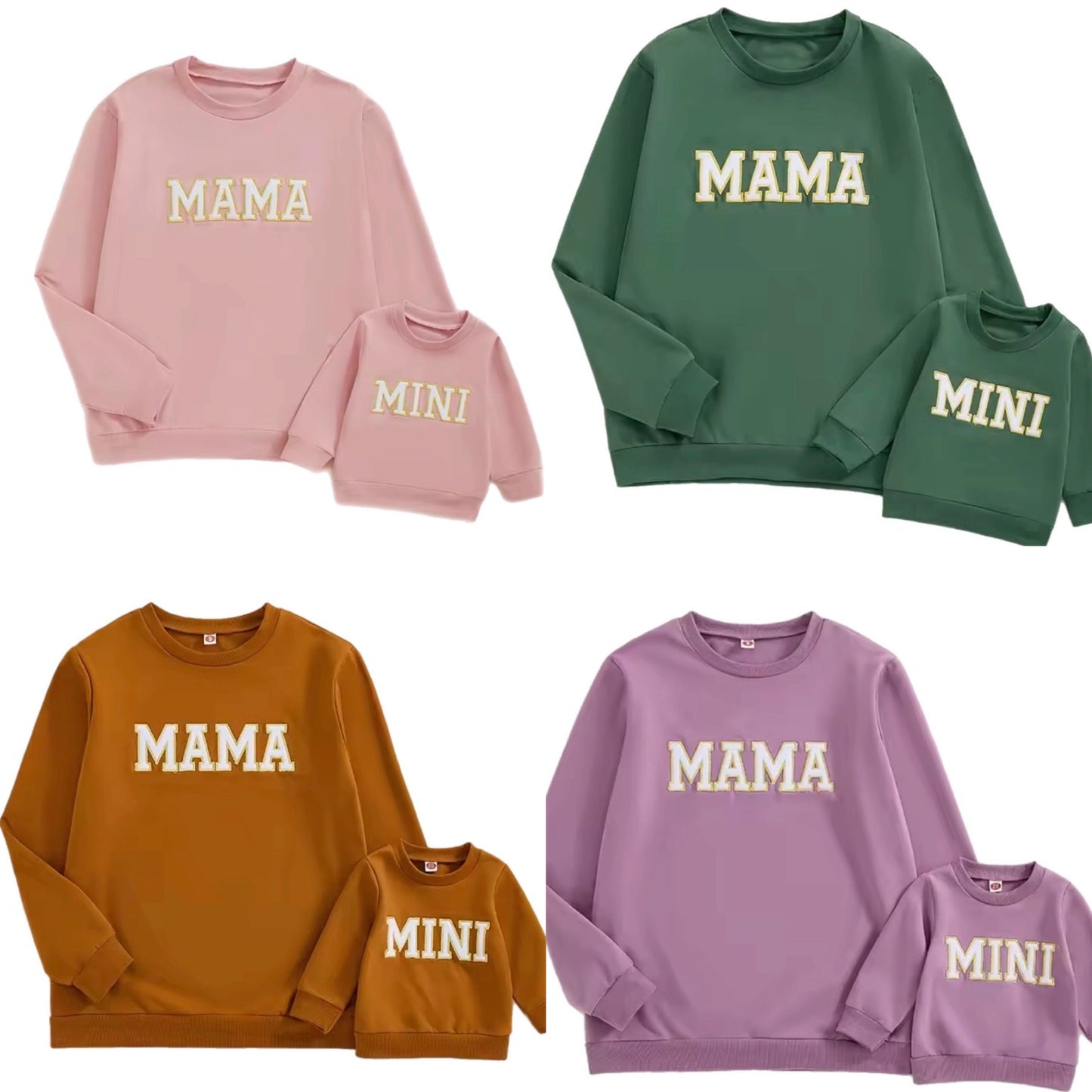 Pre-order- Mama/Mini Sweaters- Pink, Green, Tan and Lilac