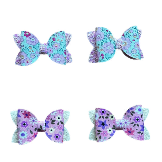 Floral Bloom 2 pack Bow Set | Alivia Grace Bows