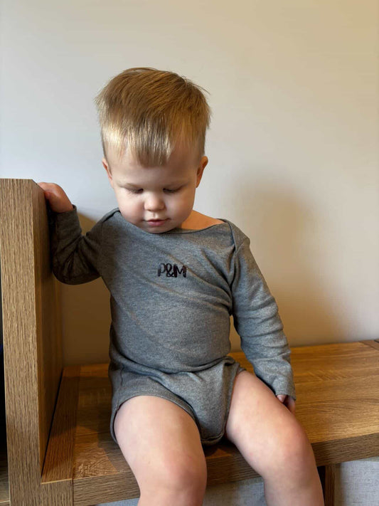 Parker & May Bodysuit Long Sleeve- Grey