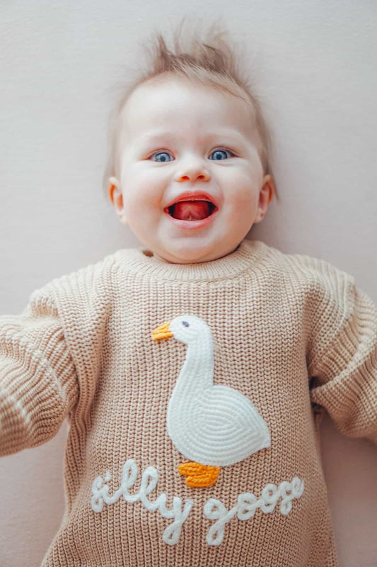 Pre-order- Silly Goose Tan Bodysuit Long Sleeve