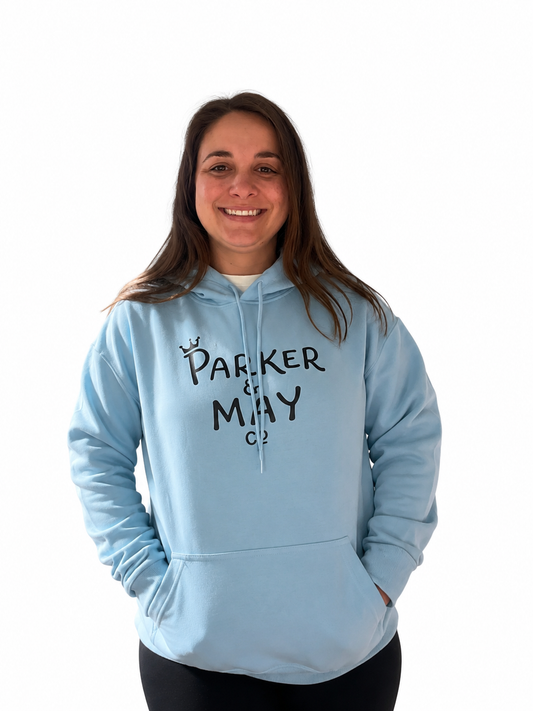 Pre-order: Parker & May Adult Hoodie- Blue