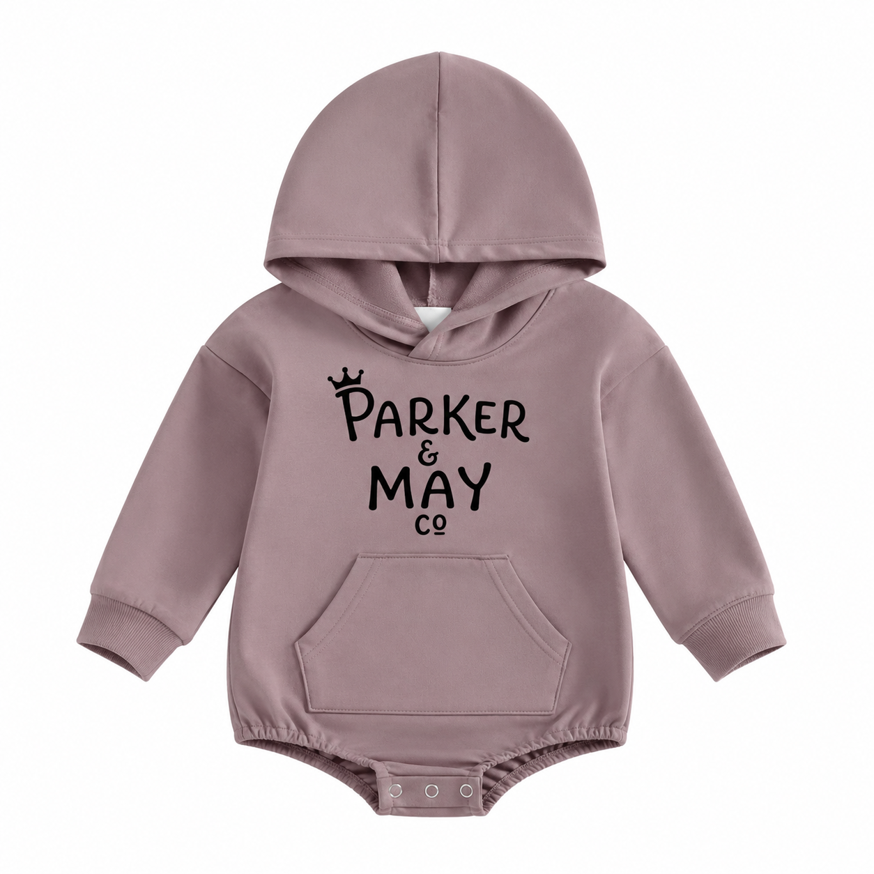 Pre-order: Parker & May Hoodie Romper- Lilac