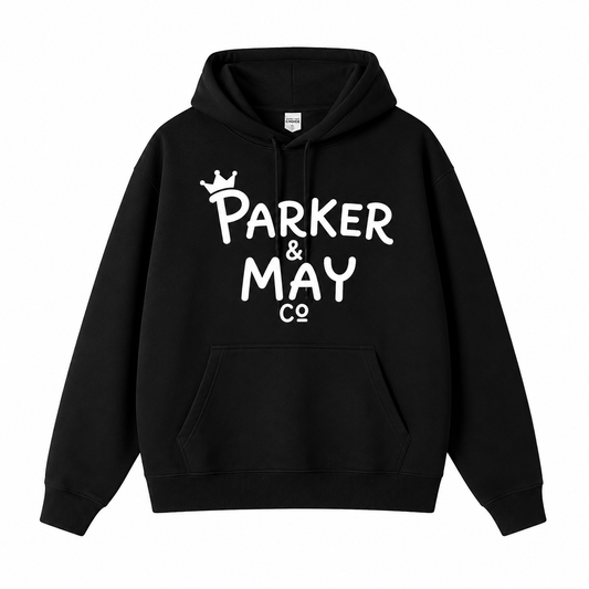 Pre-order- Parker & May Adult Hoodie- Black