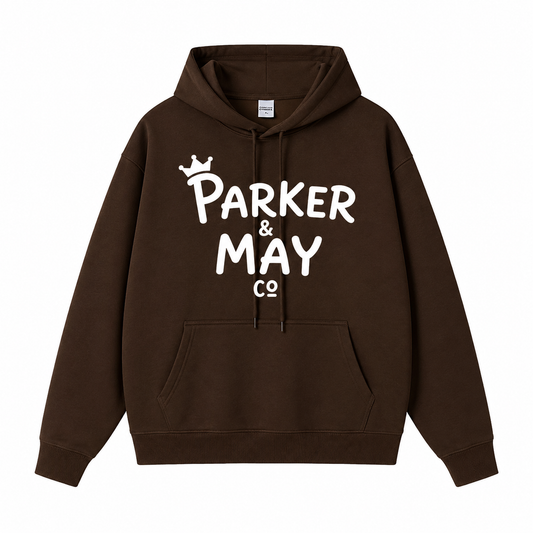 Pre-order- Parker & May Adult Hoodie- Chocolate Brown