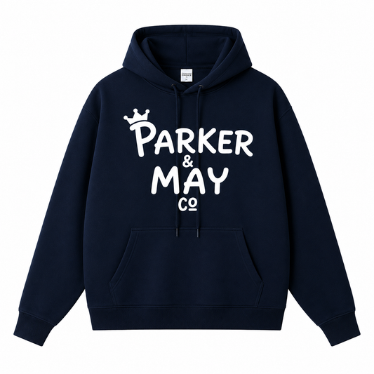 Pre-order- Parker & May Adult Hoodie- Navy