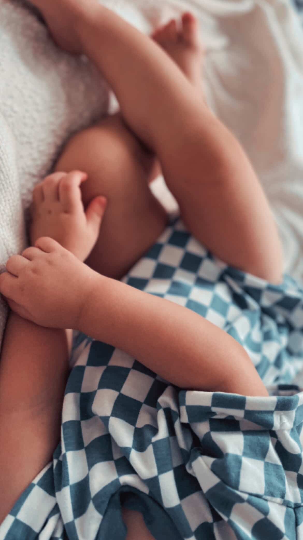 Gingham Romper- Aqua