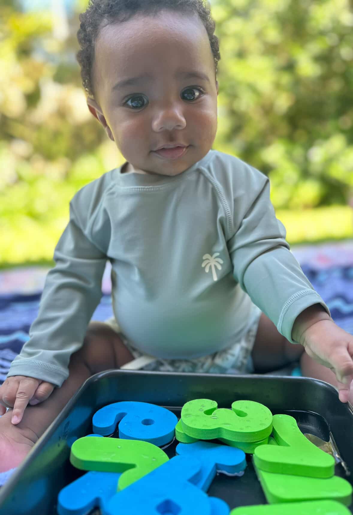 Cool Vacay Rashie and swim shorts