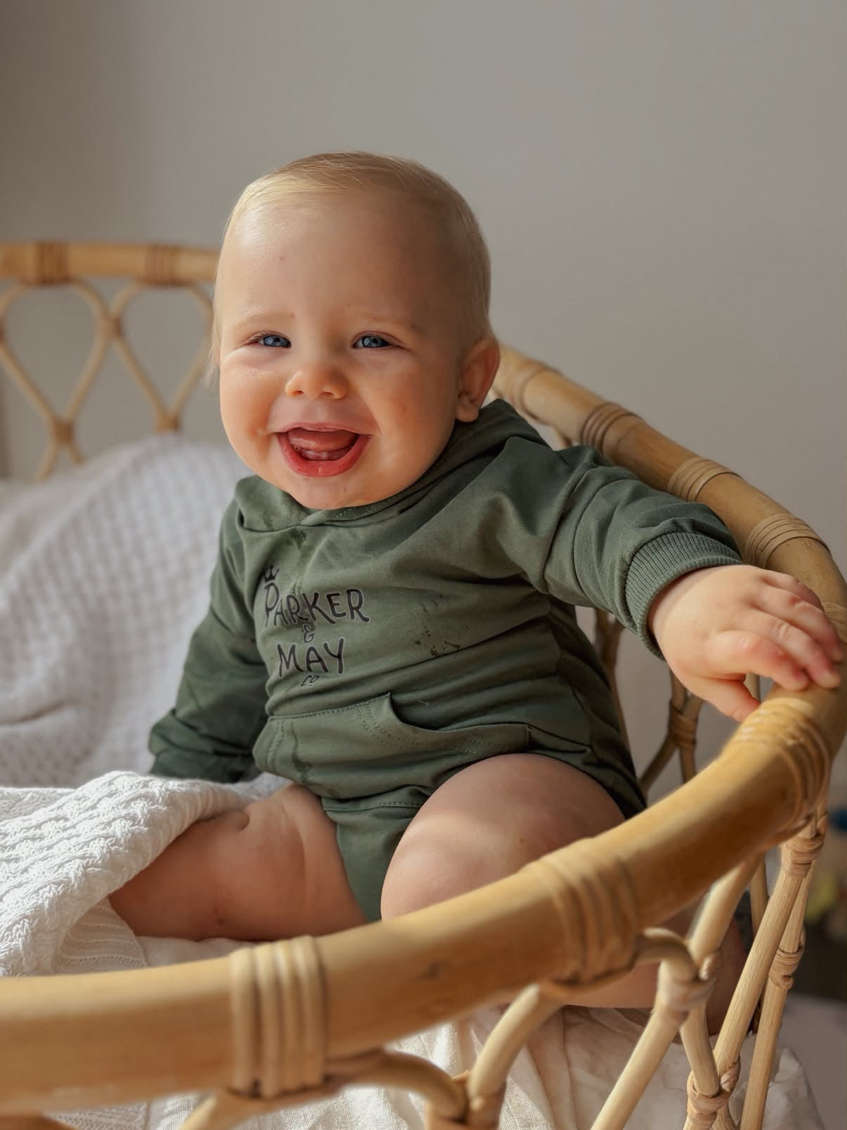 Pre-order: Parker & May Hoodie Romper - Khaki