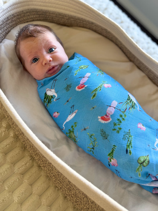 Bullrush Organic Muslin Swaddle| Dusty Road Apparel