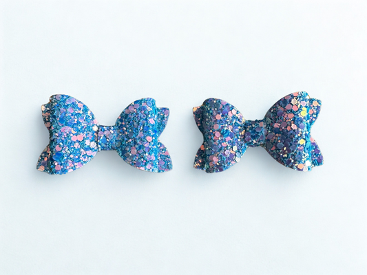 Ocean Sparkle Bow Set | Alivia Grace Bows
